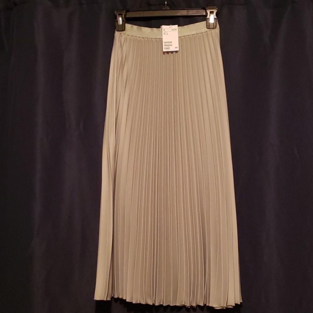 Pleated Midi Skirt